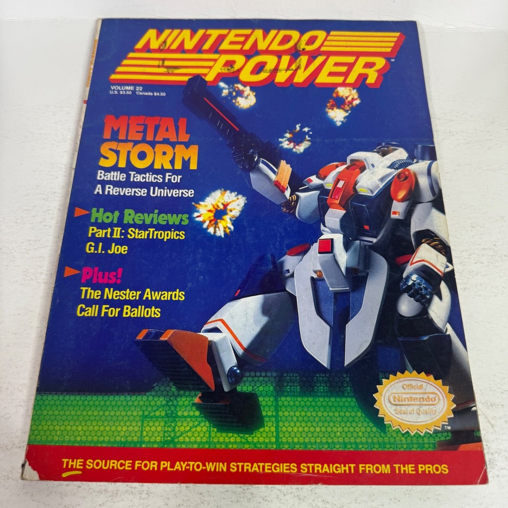 Nintendo Power Magazine Volume 22 Metal Storm NES StarTropics GI Joe 1991